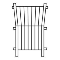 strand däck stol ikon, översikt stil vektor