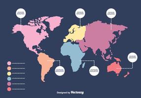 Infographic Mapa Mundi Vector