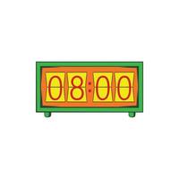 analoges Flip-Clock-Symbol, Cartoon-Stil vektor