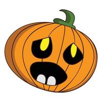 Halloween-Kürbis-Symbol, Cartoon-Stil vektor