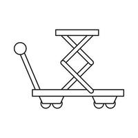 LKW mit Hebefeder-Symbol, Umrissstil vektor