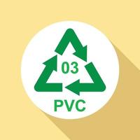 PVC-Schild-Symbol, flacher Stil vektor