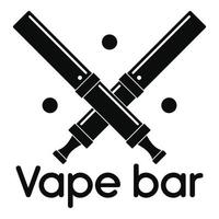 trendiges vape bar logo, einfacher stil vektor