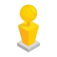 Auszeichnung Tennisball-Trophäen-Cup-Symbol vektor