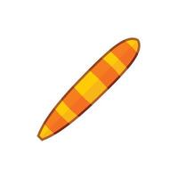 gul orange surfingbräda ikon, platt stil vektor