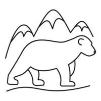 Eisbär-Logo, Umrissstil vektor