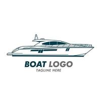 Yacht fartyg vektor illustration logotyp design, perfekt för vip klubb och Semester semester resa logotyp också t skjorta design