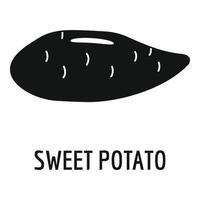 Süßkartoffel-Ikone, einfacher Stil. vektor