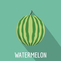 Wassermelonen-Symbol, flacher Stil vektor