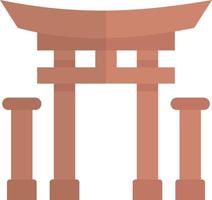 torii-tor-vektorillustration auf einem hintergrund. hochwertige symbole. vektorikonen für konzept und grafikdesign. vektor