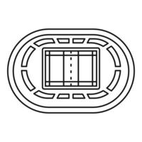 Top-Volleyball-Arena-Symbol, Umrissstil vektor