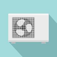 Outdoor-Conditioner-Fan-Symbol, flacher Stil vektor