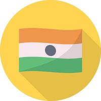 Indien-Flaggenvektorillustration auf einem Hintergrund. Premium-Qualitätssymbole. Vektorsymbole für Konzept und Grafikdesign. vektor