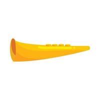 gelbe Signalhornhorn-Trompetenikone, Karikaturart vektor