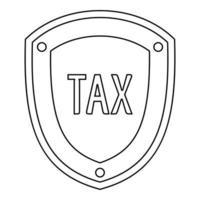 Steuerschutzsymbol, Umrissstil vektor