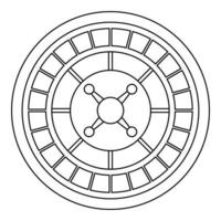 Casino-Roulette-Symbol, Umrissstil vektor