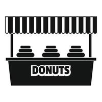 Donuts verkaufen Symbol, einfachen Stil. vektor