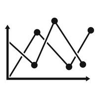 Liniendiagramm-Icon-Vektor einfach vektor