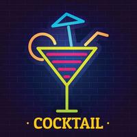 cocktail logotyp, platt stil vektor