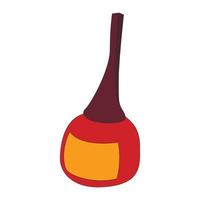Symbol für rote Nagellackflasche, Cartoon-Stil vektor