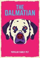 dalmatian hund ansikte vektor illustration, perfekt för affisch och barn t skjorta design