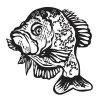 skit fisk vektor illustration, Bra för tröja, fiske klubb och fiske turnering logotyp design