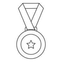 Medaille Symbol Vektor dünne Linie