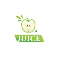 juice logotyp med äpple symbol vektor