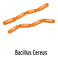 Bacillus cereus-Symbol, Cartoon-Stil. vektor