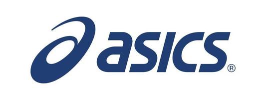 Asics-Logo auf transparentem Hintergrund vektor