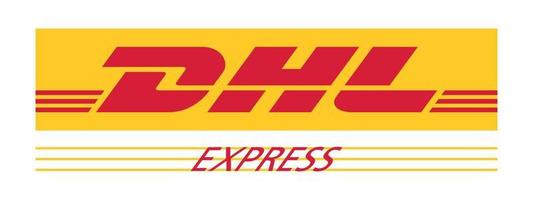 dhl uttrycka logotyp på transparent bakgrund vektor