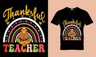 Thanksgiving-Lehrer-T-Shirt-Design vektor