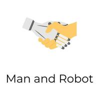 Mensch und Roboter vektor