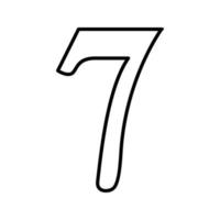 Vektorsymbol Nummer sieben vektor