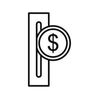 spår för mynt vektor ikon