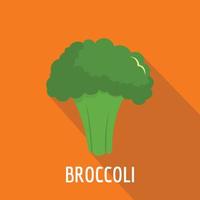 broccoli ikon, platt stil. vektor
