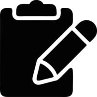 Bleistiftsymbol in schwarzem Vektorbild, Illustration eines Bleistifts in Schwarz auf weißem Hintergrund, ein Stiftdesign auf weißem Hintergrund vektor