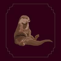 Otter-Vektor-Illustration vektor