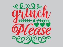 Grinch-T-Shirt-Design-Datei vektor