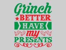 Grinch-T-Shirt-Design-Datei vektor