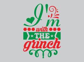 Grinch-T-Shirt-Design-Datei vektor