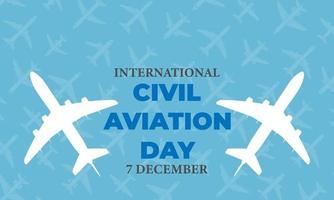 Internationaler Tag der Zivilluftfahrt vektor