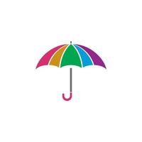 paraply logotyp mall vektor ikon illustration