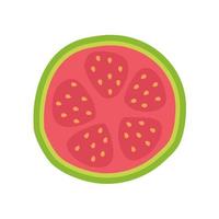 grüne guave süße frucht mit hohem vitamin c für die gesundheit für vegetarier. vektor
