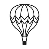 Heißluftballon oder Ballonfluglinie Kunstsymbol für Apps und Websites vektor