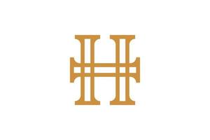 h-Buchstaben-Logo-Design vektor