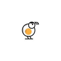 hühnerfleisch und eier logo icon design template flat vector