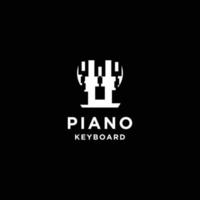 piano logotyp design mall. vektor illustration