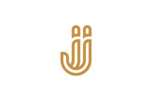 luxus-buchstabe j-logo vektor
