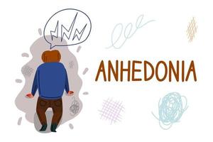 Anhedonia Hand gezeichnete Banner Vektor Vorlage